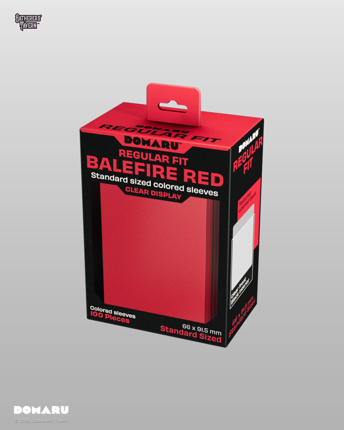DOMARU regular fit sleeves standard - Balefire Red (100 ct.)