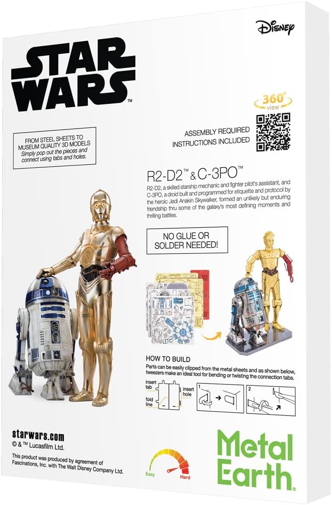 Fascinations: Metal Earth - Star Wars R2-D2 and C-3PO 3D Metal Model Kit Box Set
