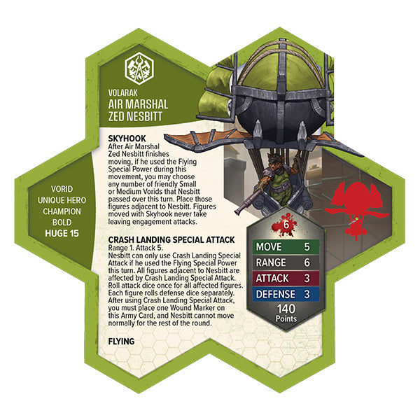Heroscape: Army Expansion- Air Marshal Zed Nesbitt