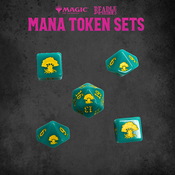 MTG: Token Set- Green Mana Metal Token Set