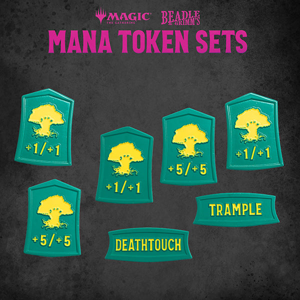 MTG: Token Set- Green Mana Metal Token Set