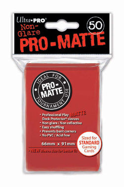 Deck Protectors: PRO-Matte- Solid Red ( 50)