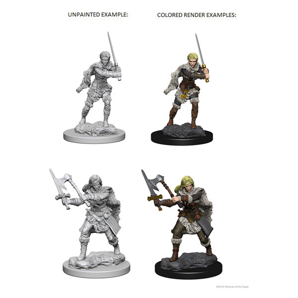 D&D Nolzur's Marvelous Miniatures: Unpainted Minis- Wave 1- Human Female Barbarian