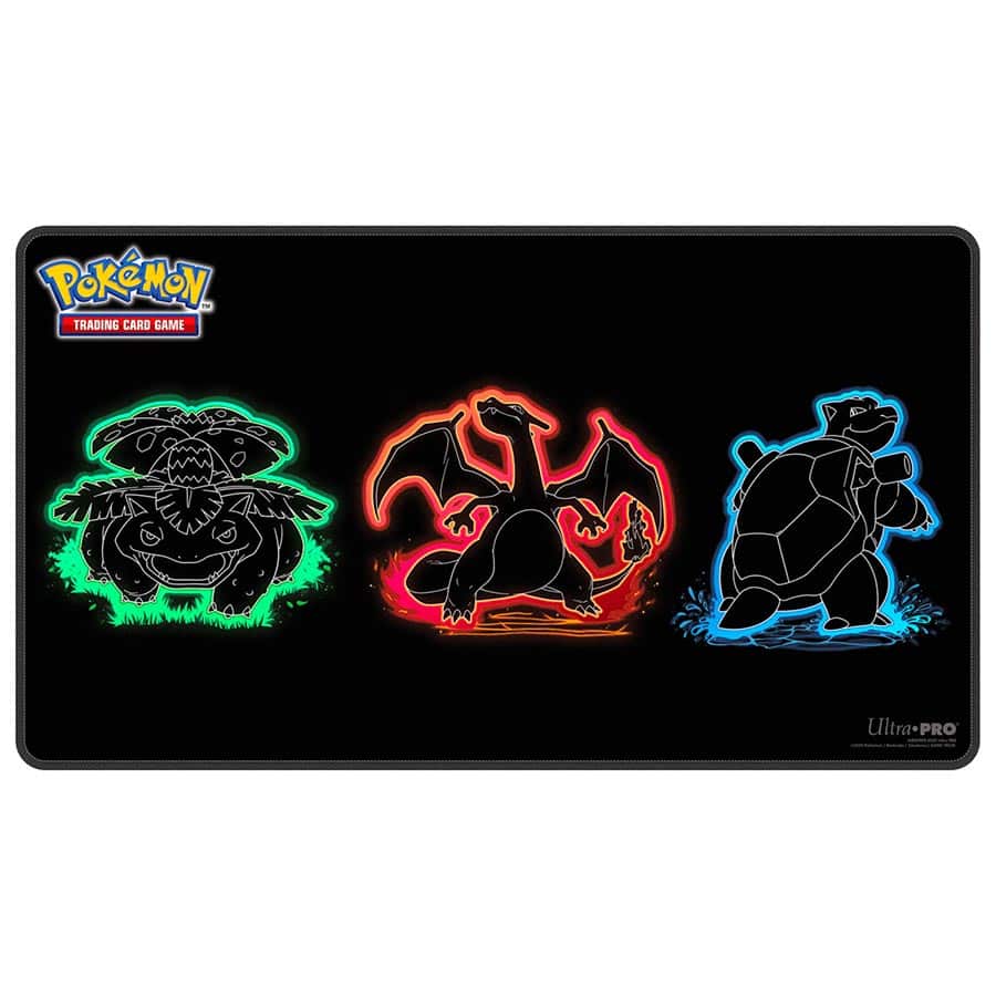 Playmats: Ultra Pro - Neon Foil Kanto Starters Playmat