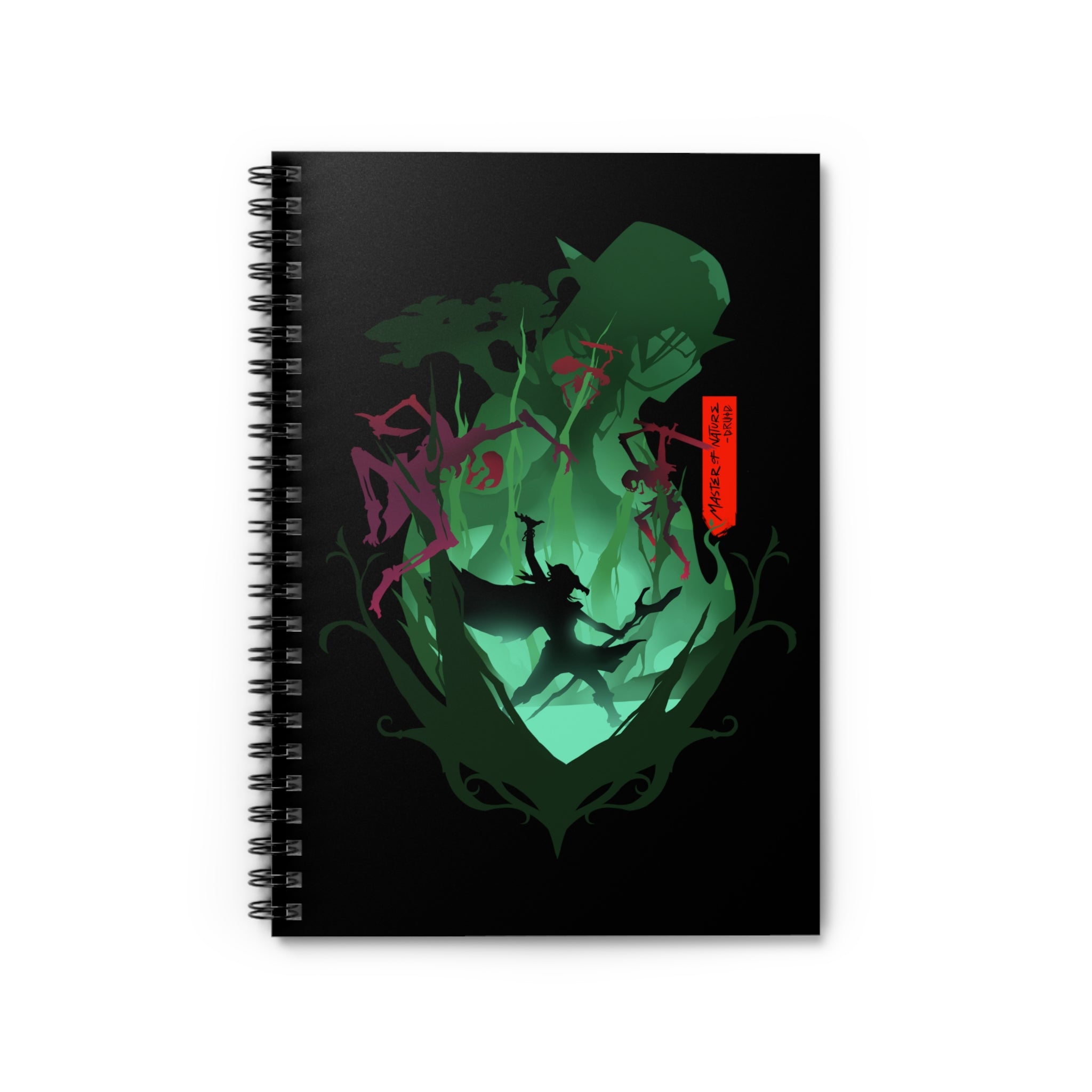 DRUID CLASS SILHOUETTE CAMPAIGN JOURNAL SPIRAL NOTEBOOK