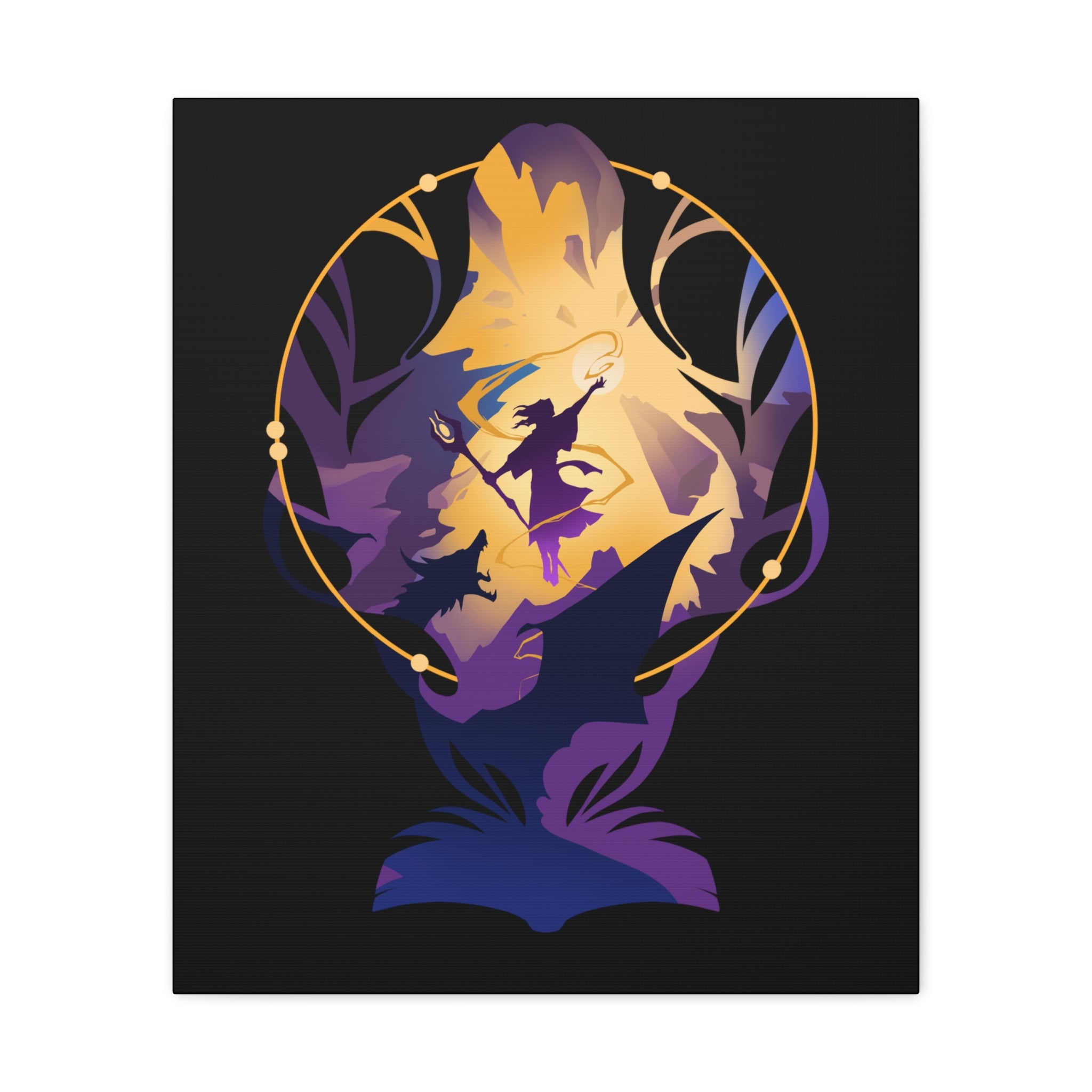 WIZARD CLASS SILHOUETTE CANVAS GALLERY WRAPS