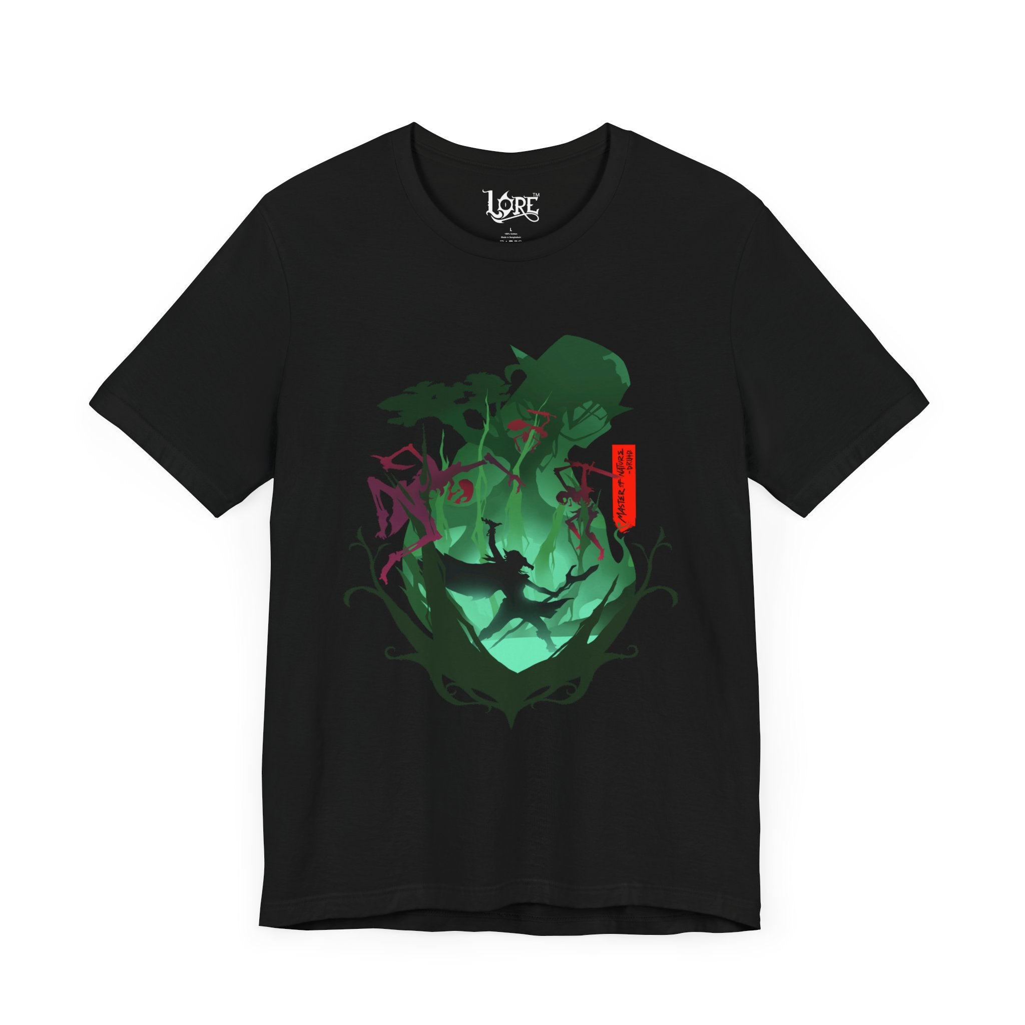 DRUID CLASS SILHOUETTE T-SHIRT - RED BANNER EDITION