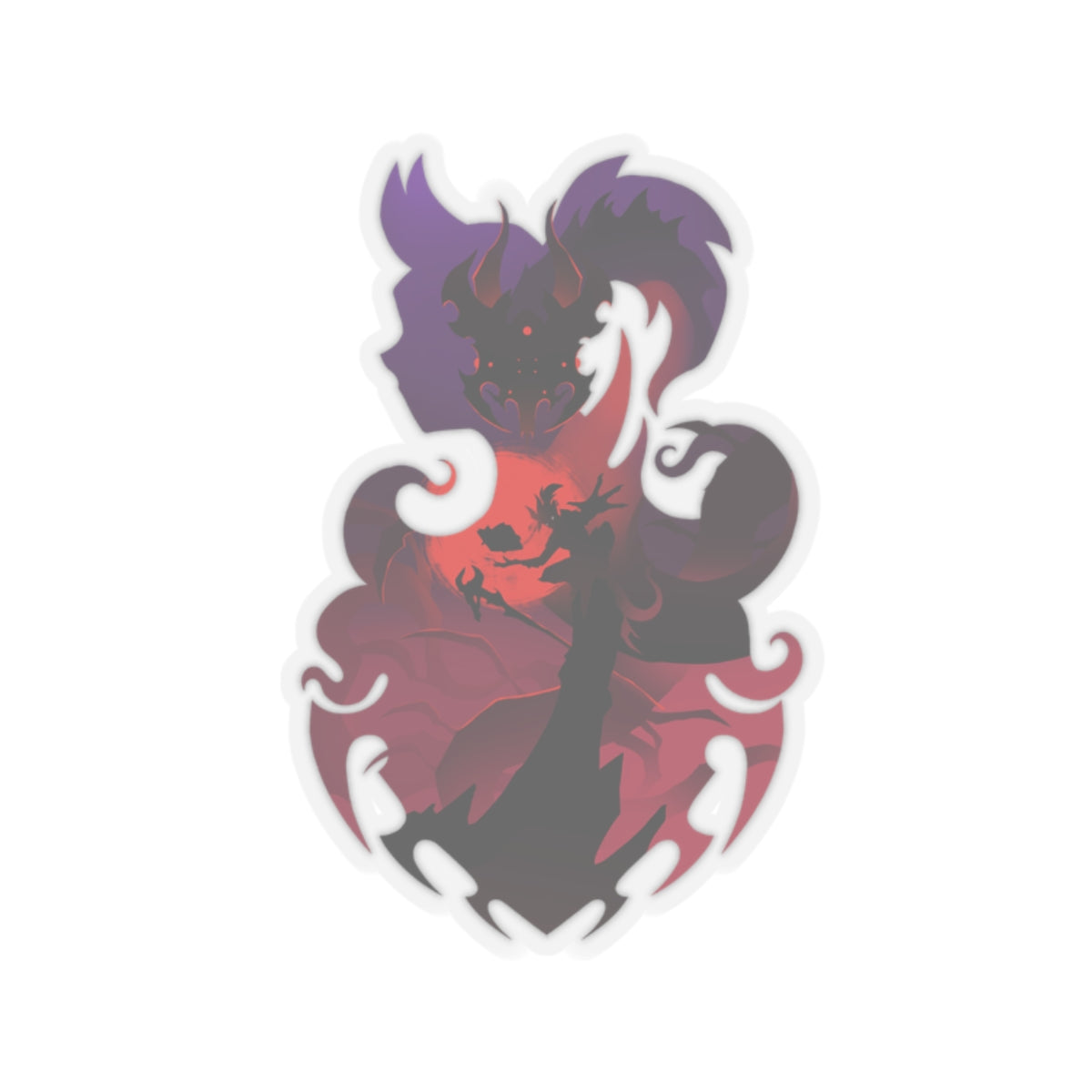 WARLOCK CLASS SILHOUETTE KISS-CUT STICKER