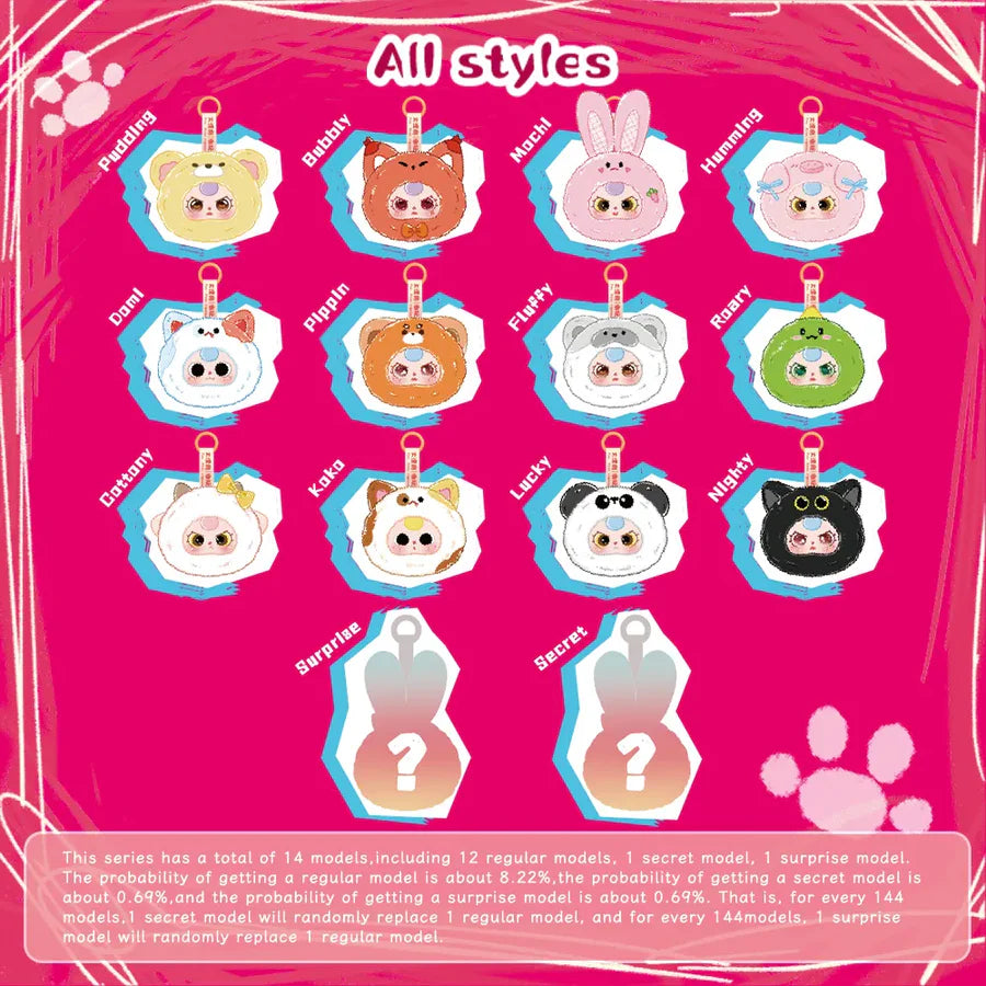 Blind Box: Baby Three Tiny Animal Plush