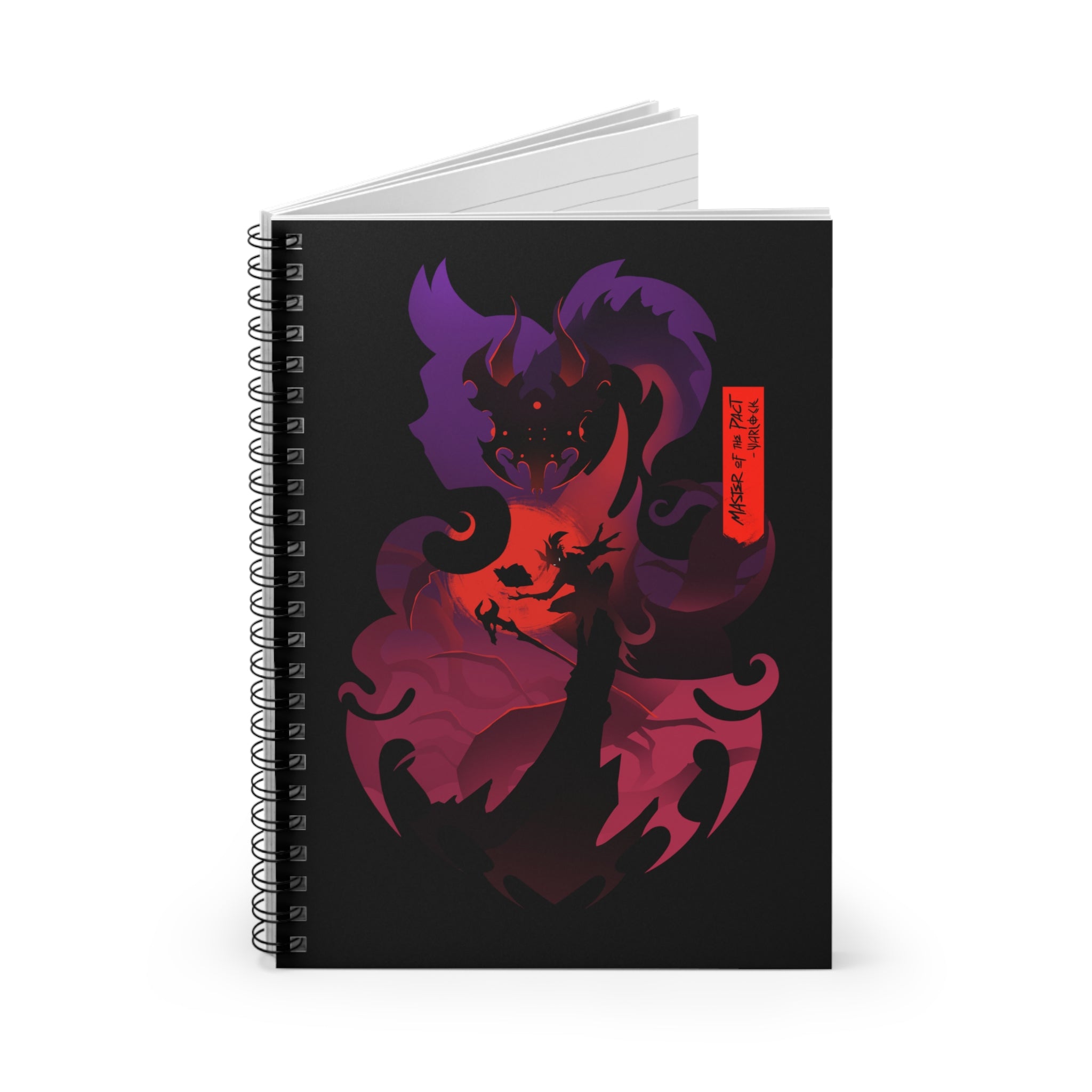 WARLOCK CLASS SILHOUETTE CAMPAIGN JOURNAL SPIRAL NOTEBOOK