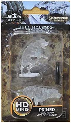 Pathfinder Battles Deep Cuts Miniatures: Unpainted Minis - Hell Hounds (Wave 1)