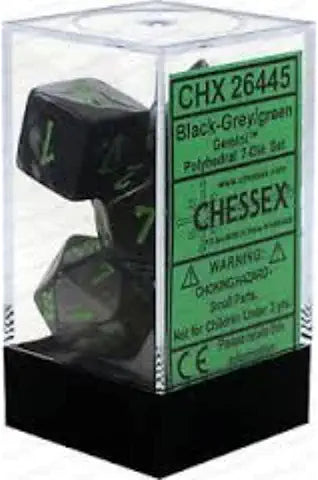 7-Die Set Gemini: Black-Grey/Green