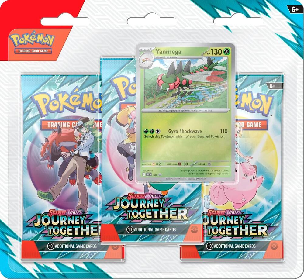 Pokemon: Journey Together 3-Pack Blister [Yanmega]