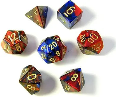 7-Die Set Gemini: Blue-Red/Gold