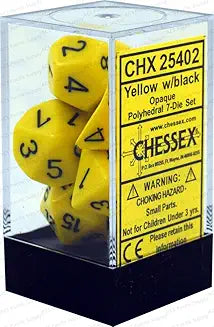 7-Die Set Opaque: Yellow/Black
