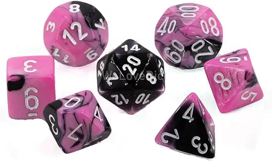 7-Die Set Gemini: Black-Pink/White