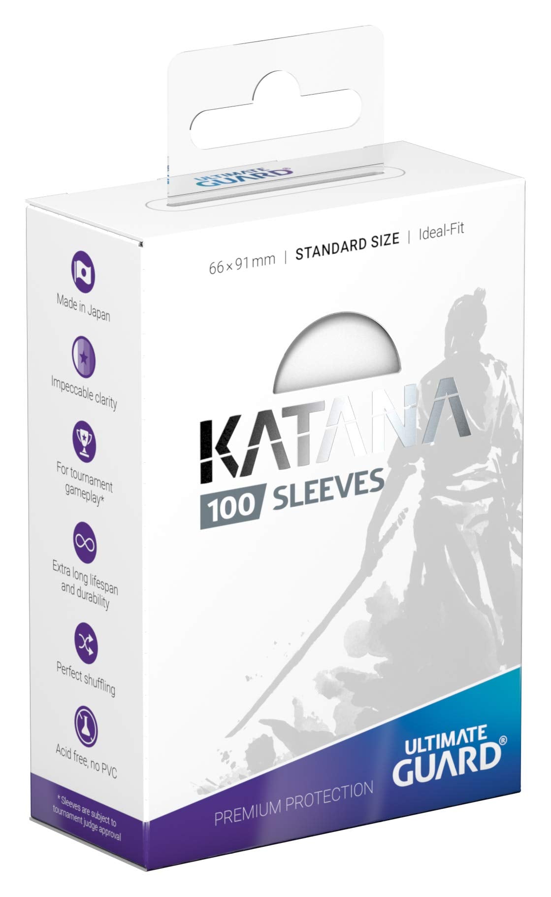 Card Sleeves: Ultimate Guard Katana Standard Size White Sleeves (100 ct.)
