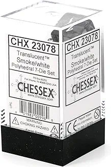 7-Die Set Translucent: Smoke/White