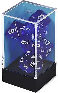 7-Die Set Translucent: Blue/White