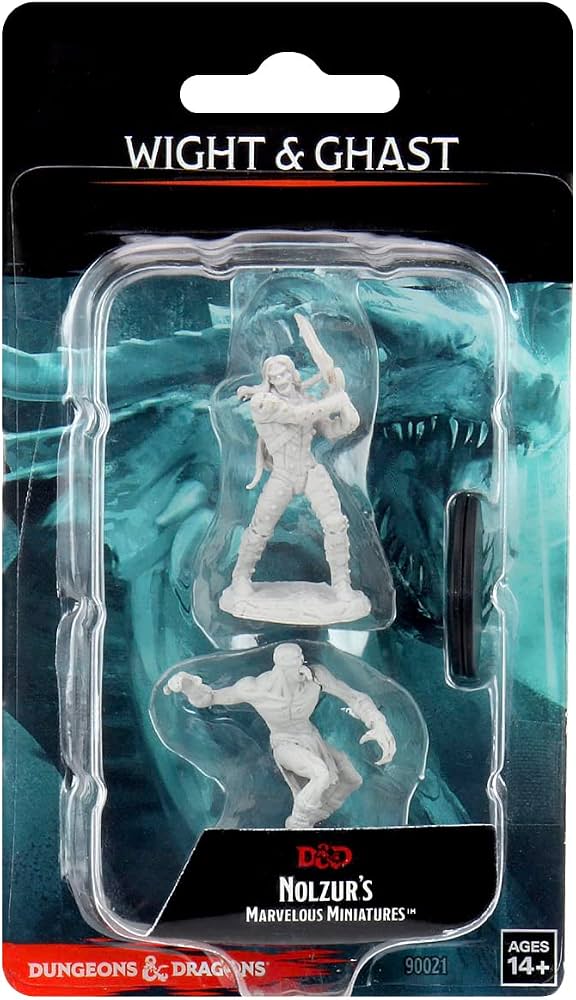 D&D Nolzur's Marvelous Miniatures: Unpainted Minis - Wight & Ghast (Wave 11)