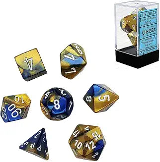 7-Die Set Gemini: Blue-Gold/White