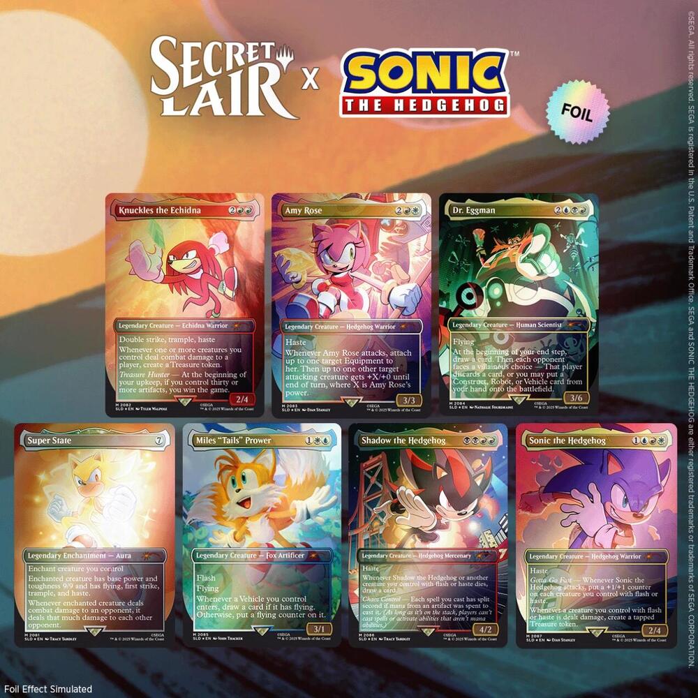 Magic the Gathering: Secret Lair x Sonic the Hedgehog - Friends & Foes [Rainbow Foil Edition]