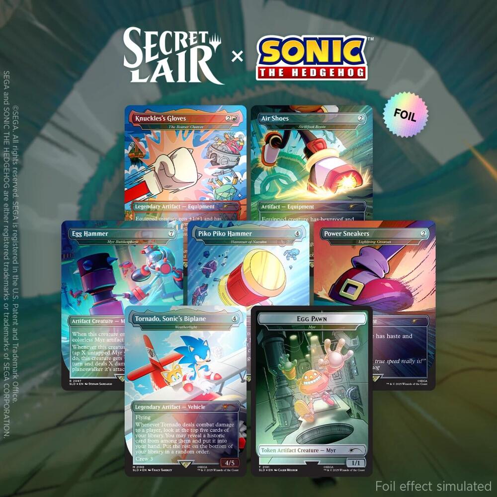 Magic the Gathering: Secret Lair x Sonic the Hedgehog - Turbo Gear [Rainbow Foil Edition]