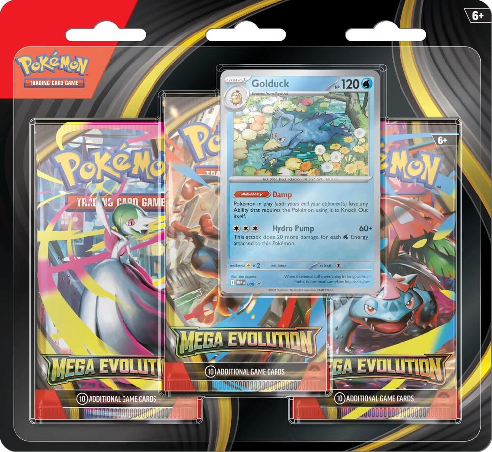 Mega Evolution 3 Pack Blister [Golduck] - ME01: Mega Evolution (MEG)