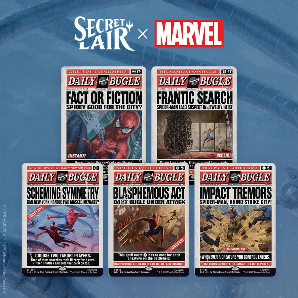 Magic the Gathering: Secret Lair Drop Series x Marvel's Spider-Man | Daily Bugle Breaking News | Non Foil Edition