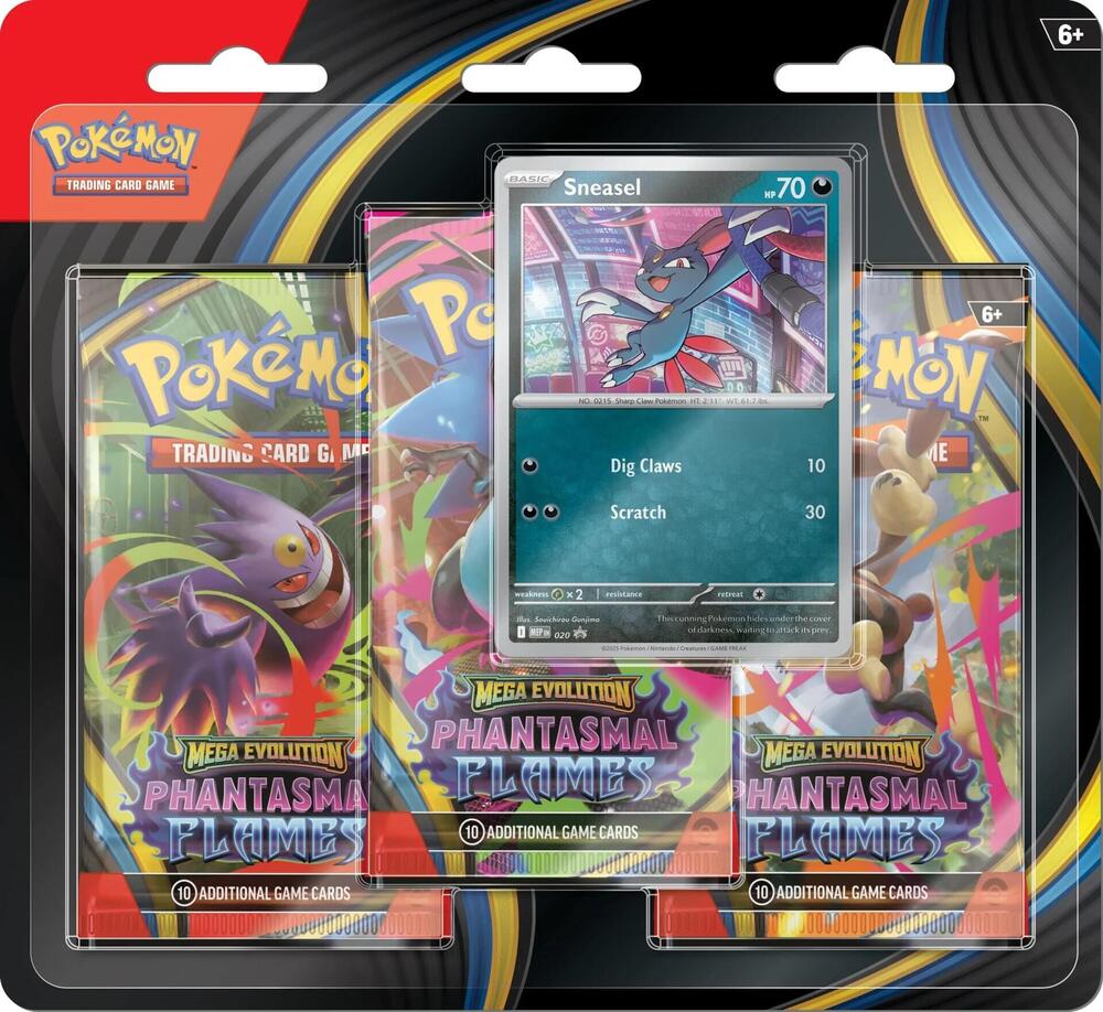 Pokemon: Phantasmal Flames - 3-Pack Blister (Sneasel)