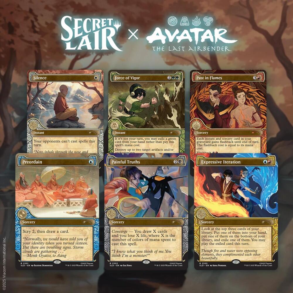 Magic the Gathering: Secret Lair Drop Series x Avatar The Last Airbender | One With The Elements | Non Foil Edition