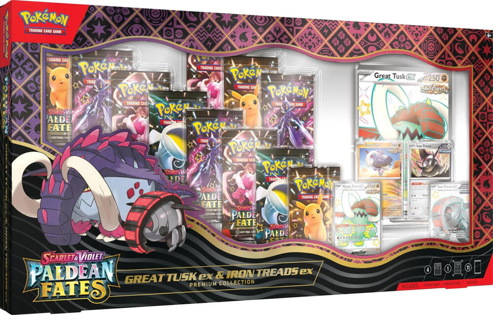 Pokemon: Great Tusk ex & Iron Treads ex Premium Collection [Paldean Fates]