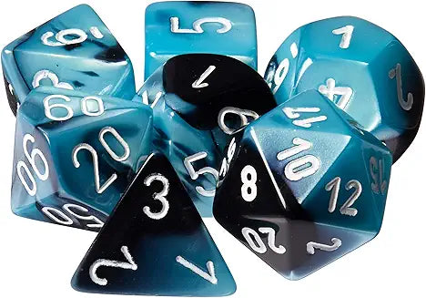 7-Die Set Gemini: Black-Shell/White