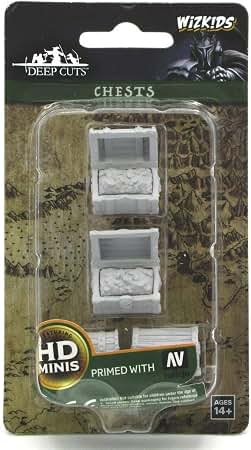 Wizkids Deep Cuts Miniatures: Unpainted Minis - Chests (Wave 2)