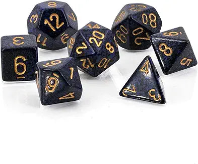 7-Die Set Speckled: Golden Cobalt