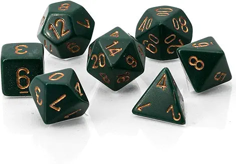 7-Die Set Opaque: Dusty Green/Copper