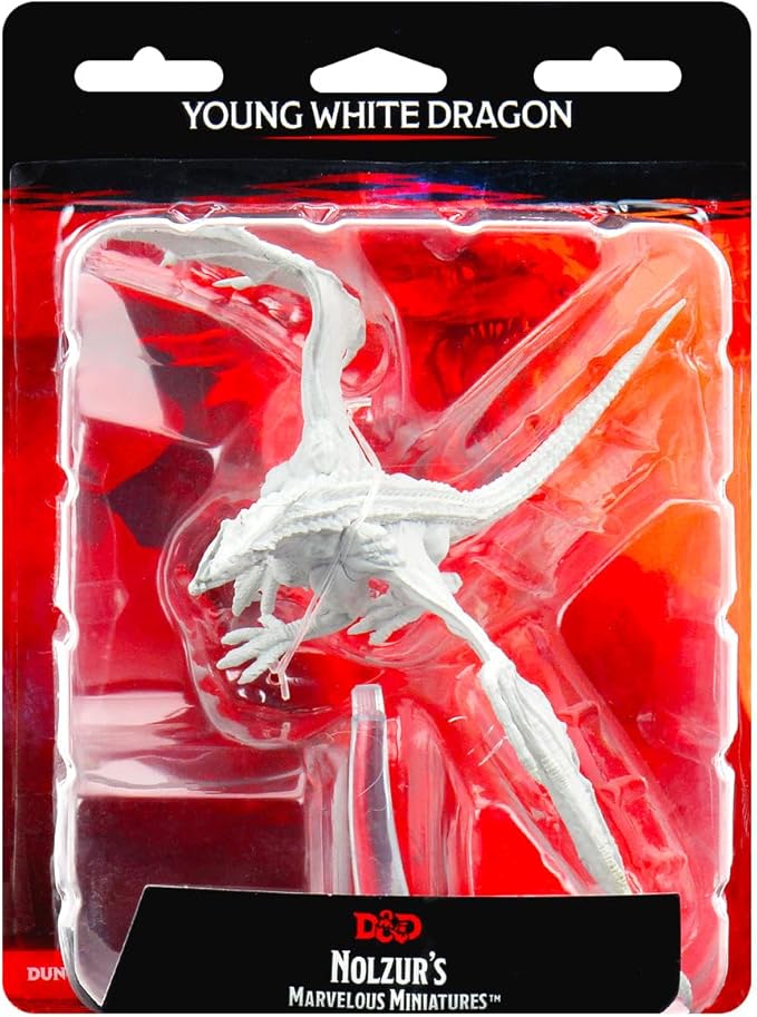 D&D Nolzur's Marvelous Miniatures: Unpainted Minis- Wave 9- Young White Dragon