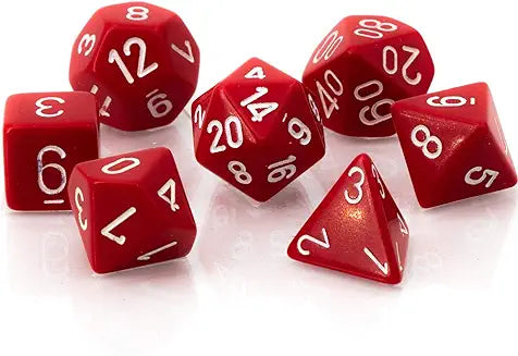 7-Die Set Opaque: Red/White