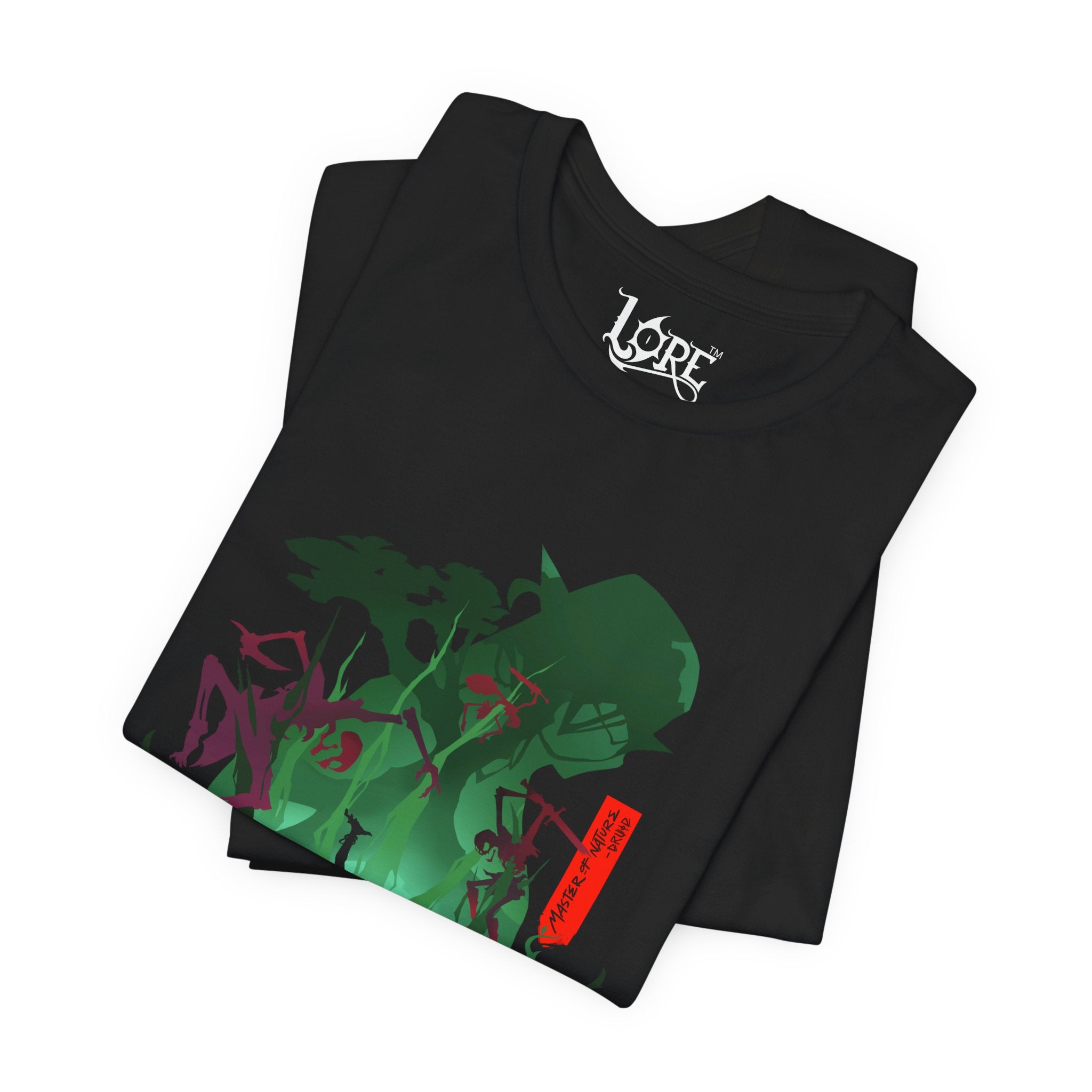 DRUID CLASS SILHOUETTE T-SHIRT - RED BANNER EDITION