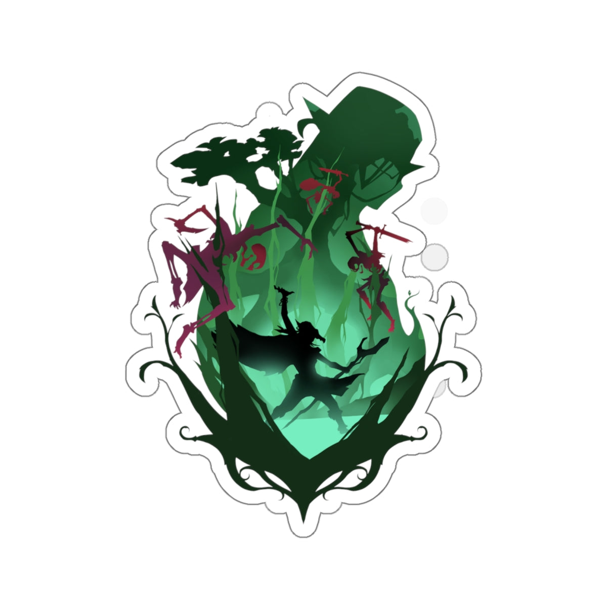 DRUID CLASS SILHOUETTE KISS-CUT STICKER