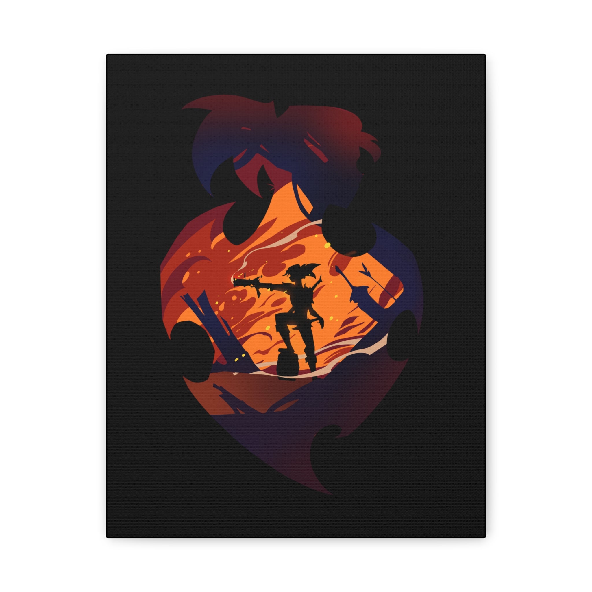 FIGHTER CLASS SILHOUETTE CANVAS GALLERY WRAPS