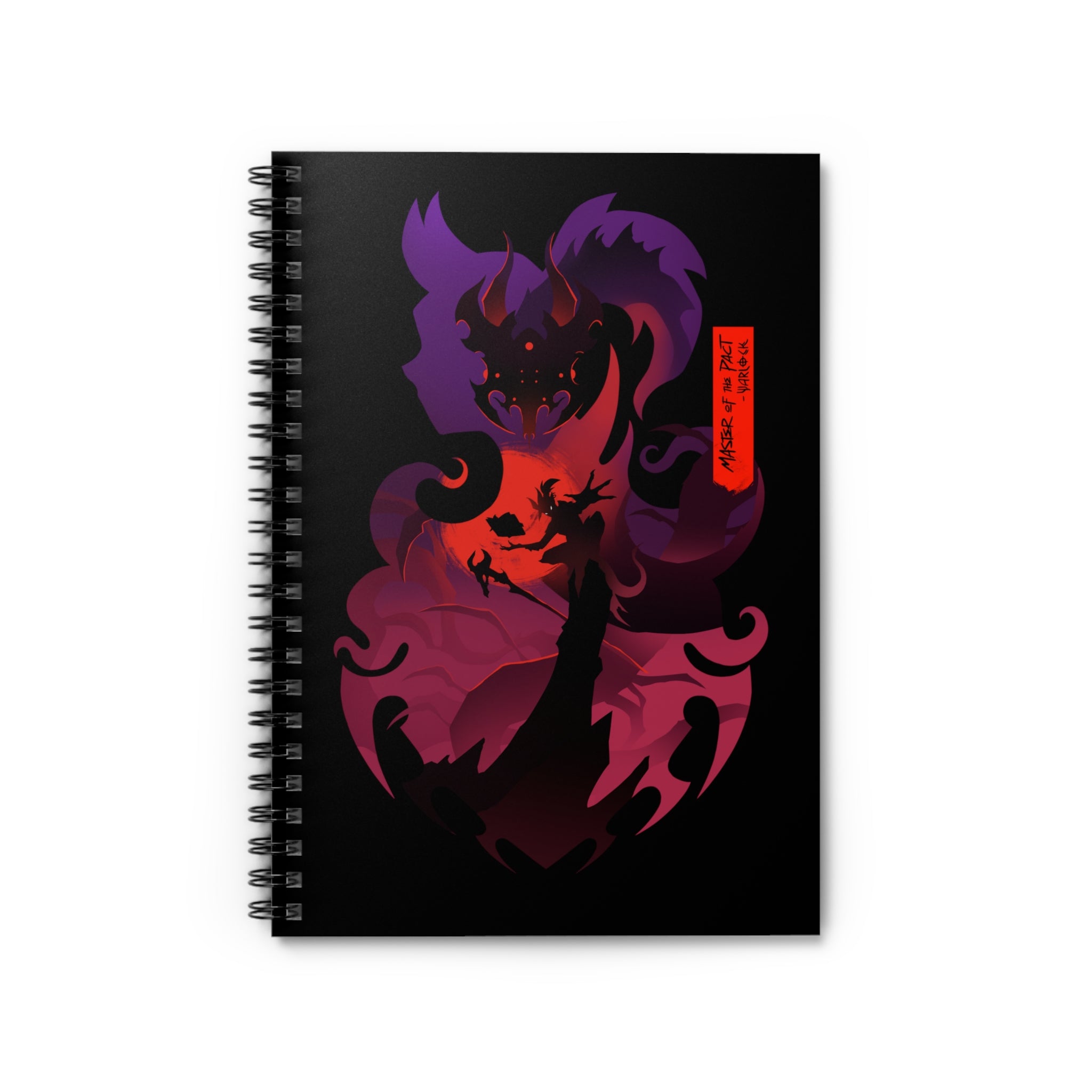 WARLOCK CLASS SILHOUETTE CAMPAIGN JOURNAL SPIRAL NOTEBOOK