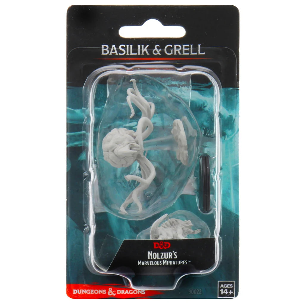 D&D Nolzur's Marvelous Miniatures: Unpainted Minis - Basilisk & Grell (Wave 11)