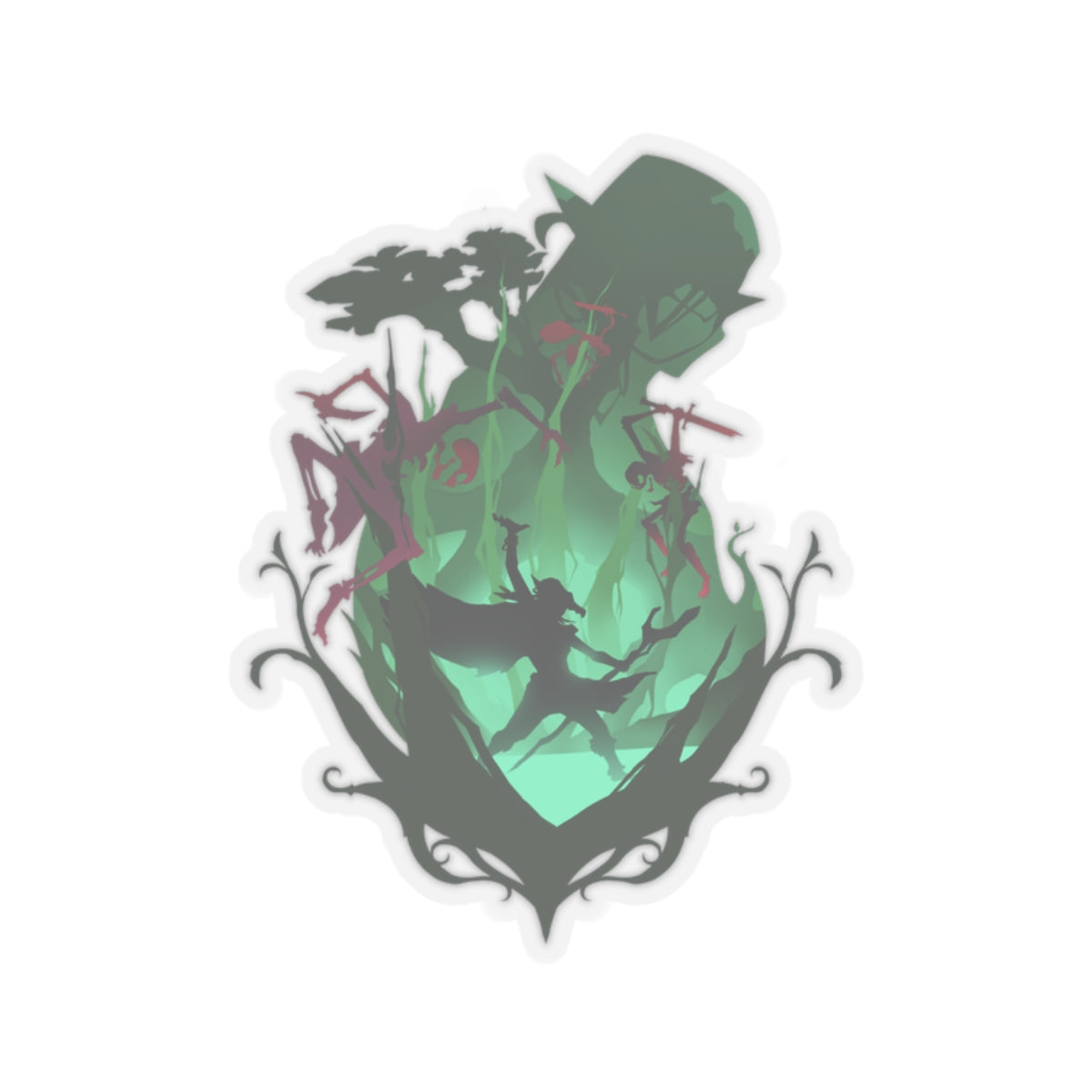 DRUID CLASS SILHOUETTE KISS-CUT STICKER