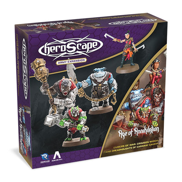 HEROSCAPE: EMBERS OF WAR: CRIMSON WIDOW AND DREADNOUGHTS OF CARAWAY CAVERN EXPANSION
