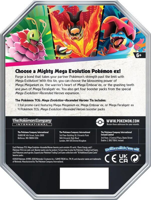 Pokemon: Ascended Heroes Tin [Mega Feraligatr ex]