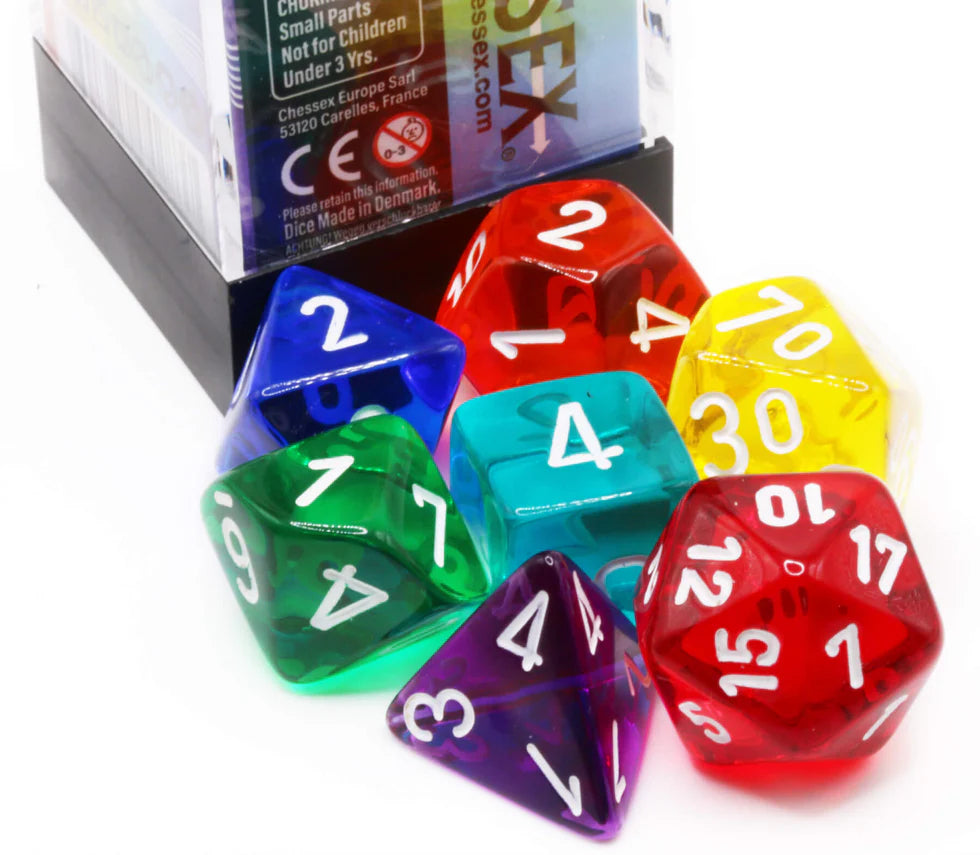 7-Die Set Translucent Prism: GM and Beginner Player