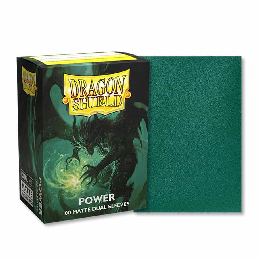 Dragon Shield Sleeves: Standard DUAL - Matte Green/Power (100 ct.)