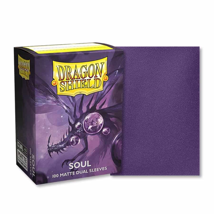 Dragon Shield Sleeves: Standard DUAL - Matte Purple/Soul (100 ct.)