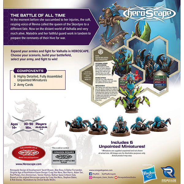 Heroscape: Army Expansion- Rising Tide: Queen Maladrix and Festering Honor Guard